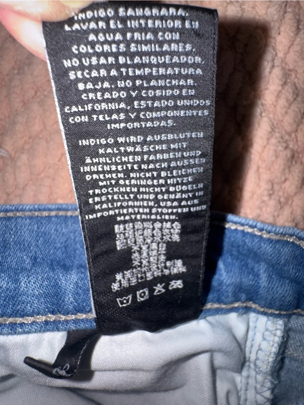 J Brand Ruby High Rise Crop Cigarette Jeans Lace Hem Blue Size 29